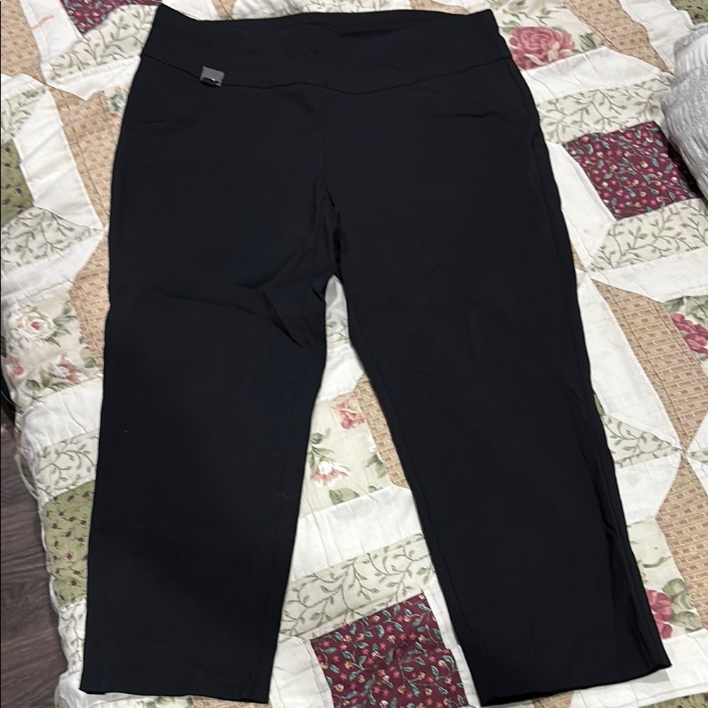 Alfani Black Cropped Ankle Pants Sleek Design